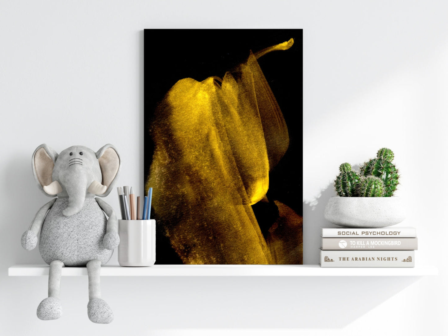 Shade Of Gold V3 Metal Wall Art
