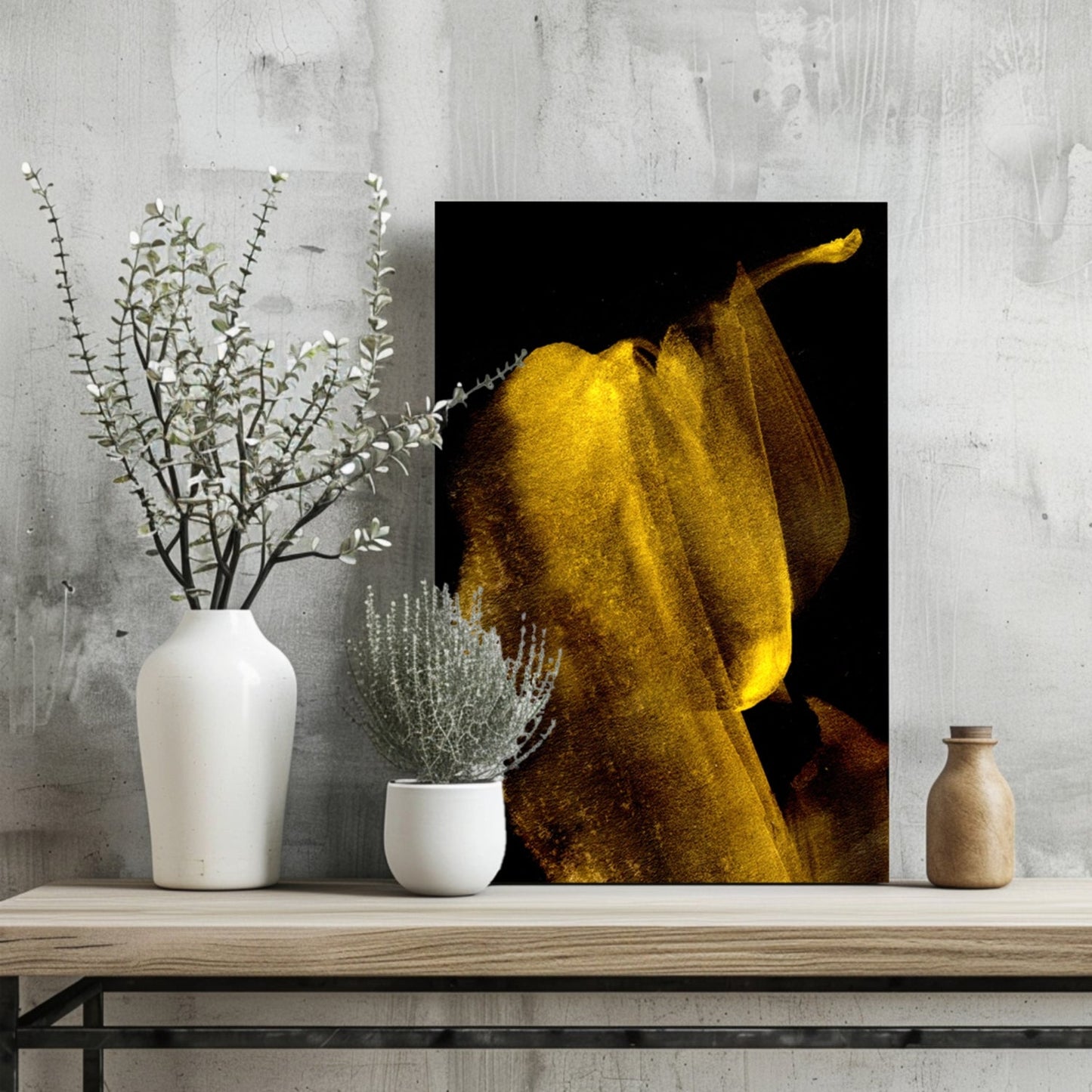 Shade Of Gold V3 Metal Wall Art