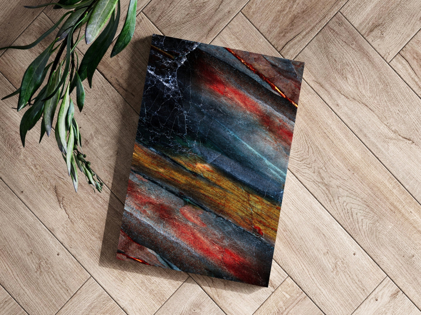 Abstract Colorful Marble Metal Wall Art