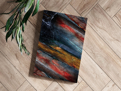 Abstract Colorful Marble Metal Wall Art
