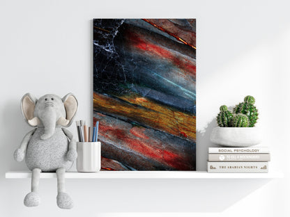 Abstract Colorful Marble Metal Wall Art