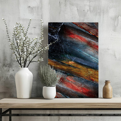 Abstract Colorful Marble Metal Wall Art