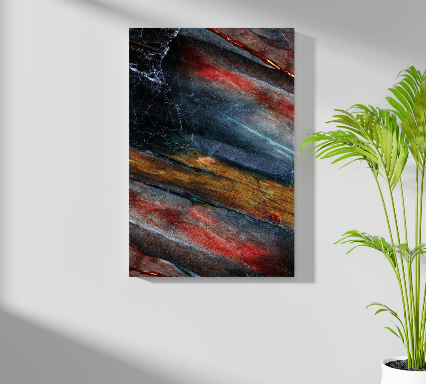 Abstract Colorful Marble Metal Wall Art