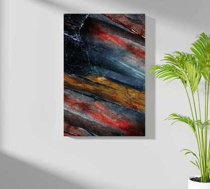 Abstract Colorful Marble Metal Wall Art