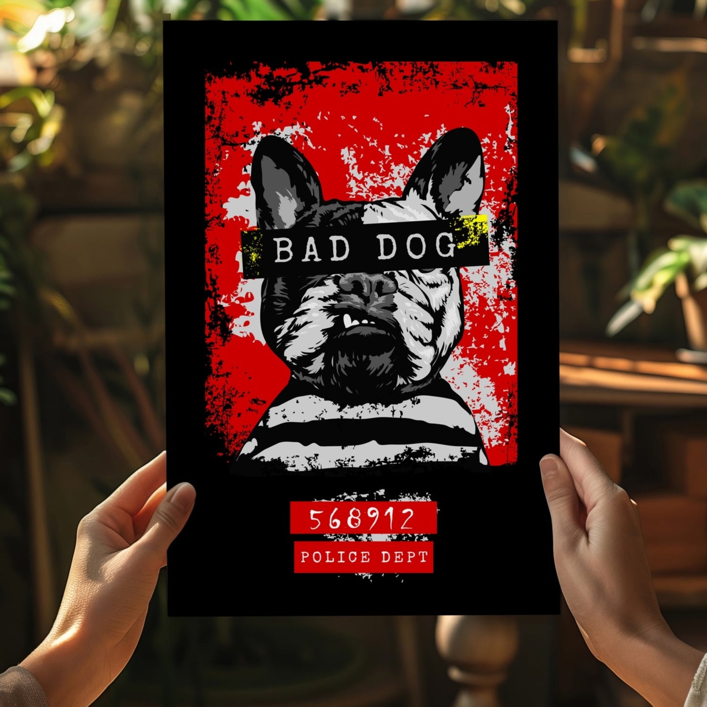 Bad Dog Aluminum Print Wall Art