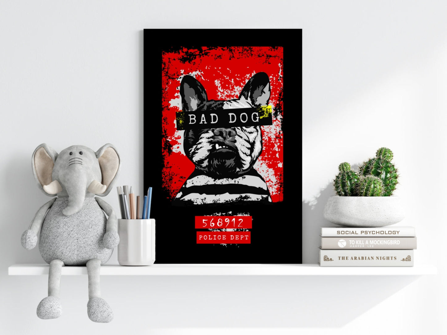 Bad Dog Aluminum Print Wall Art