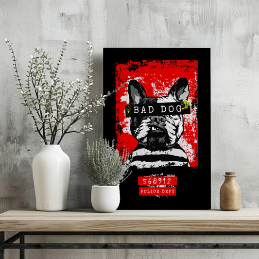 Bad Dog Aluminum Print Wall Art