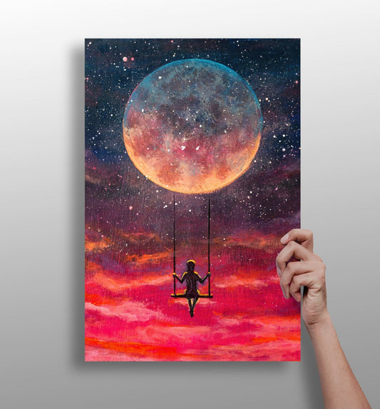 Dream Swing metal wall art panel