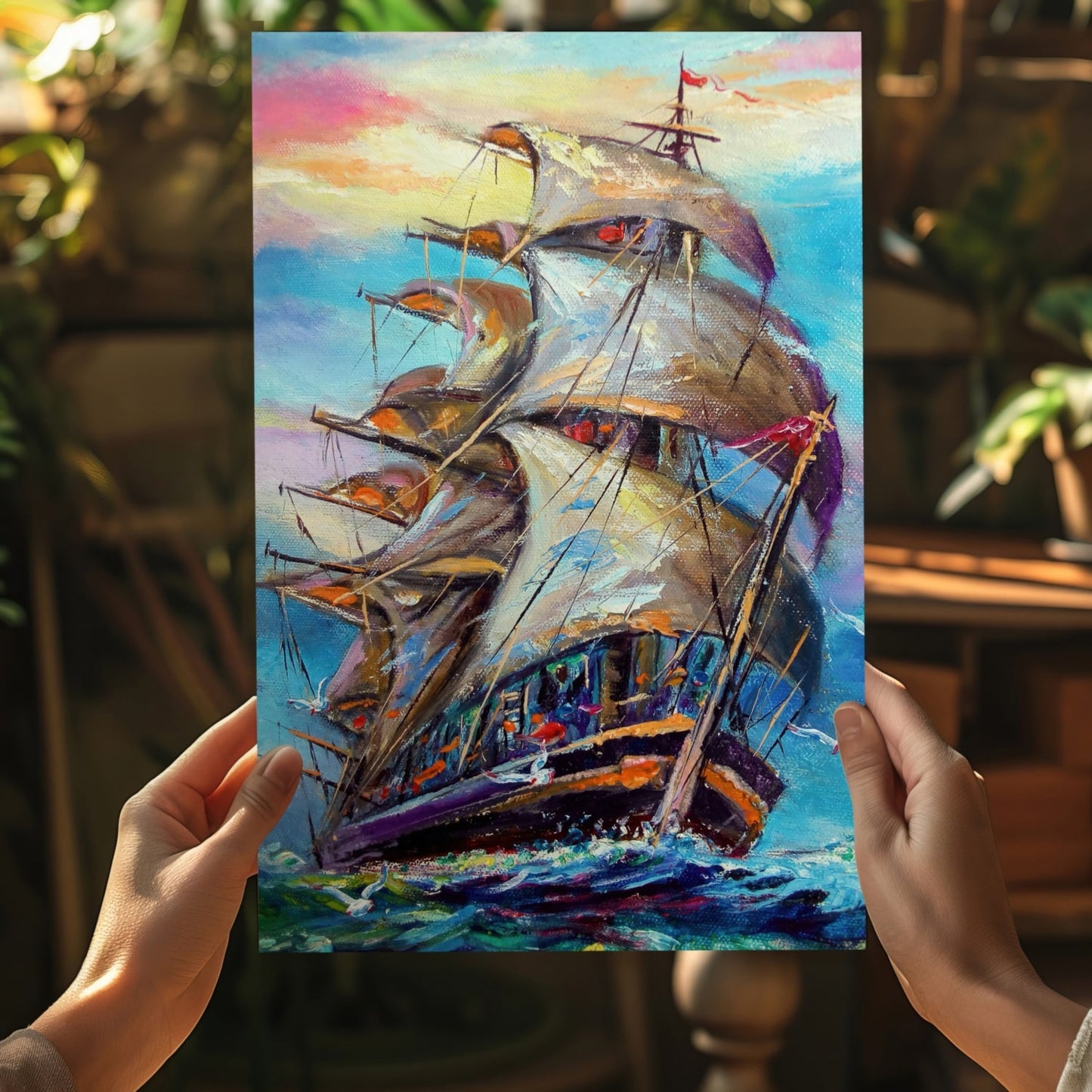 Old Ship Metal Wall Art