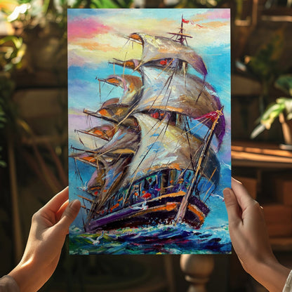 Old Ship Metal Wall Art
