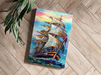 Old Ship Metal Wall Art