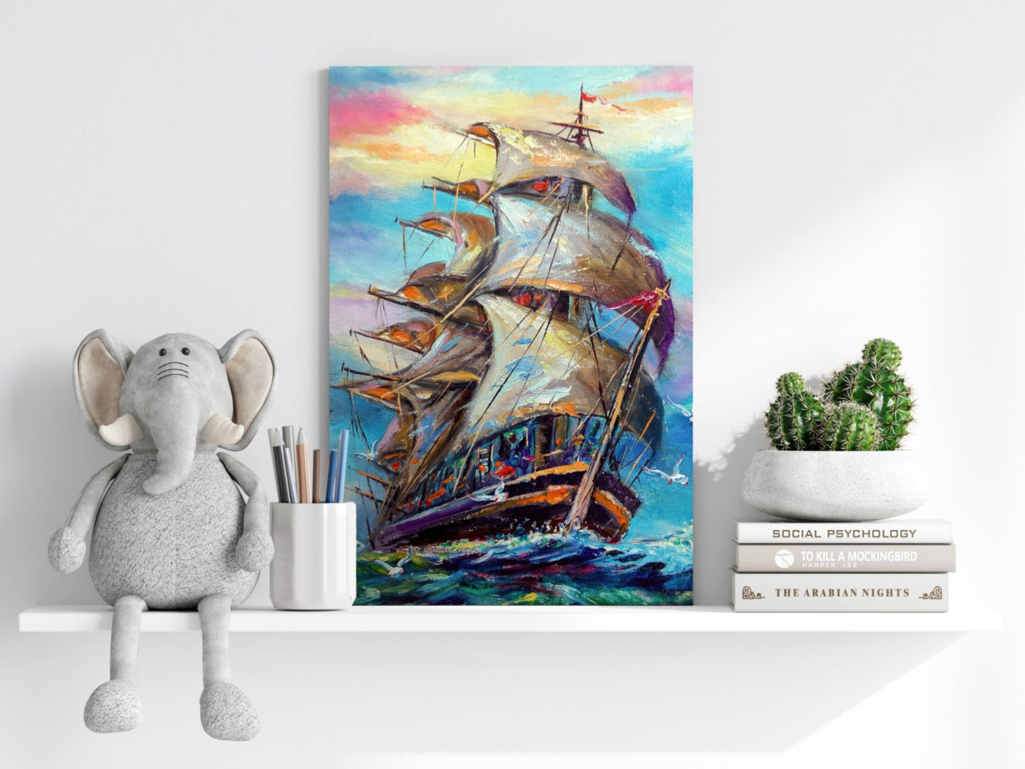 Old Ship Metal Wall Art