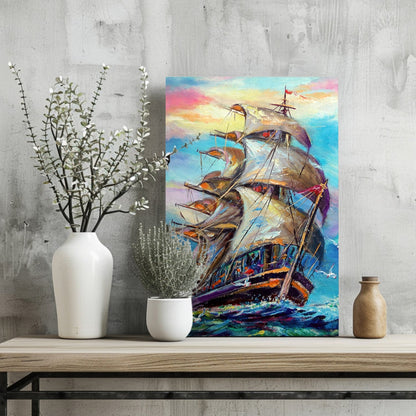 Old Ship Metal Wall Art