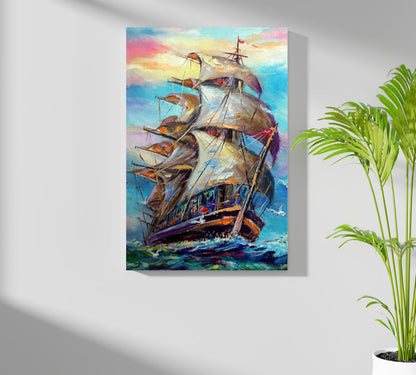 Old Ship Metal Wall Art