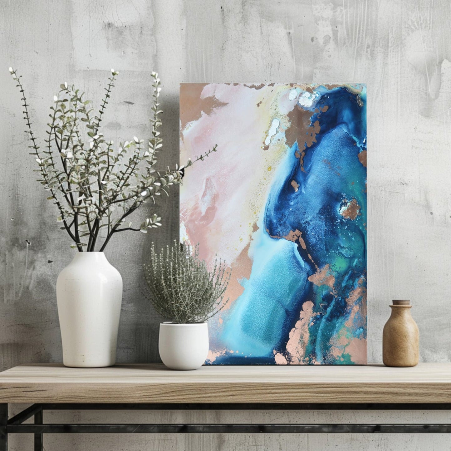 Abstract Paint Metal Wall Art