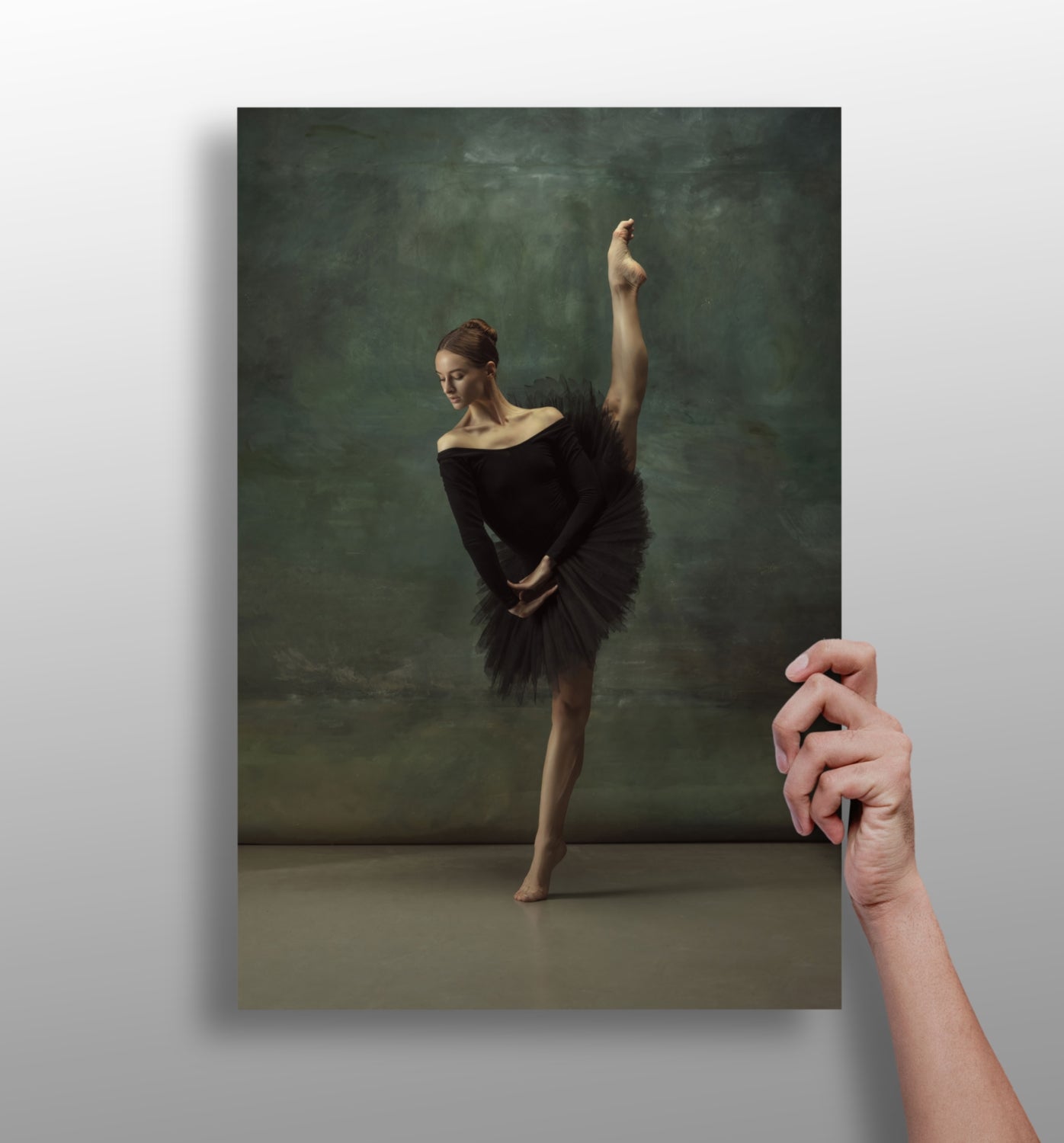 Ballet metal wall art print featuring graceful dance figures