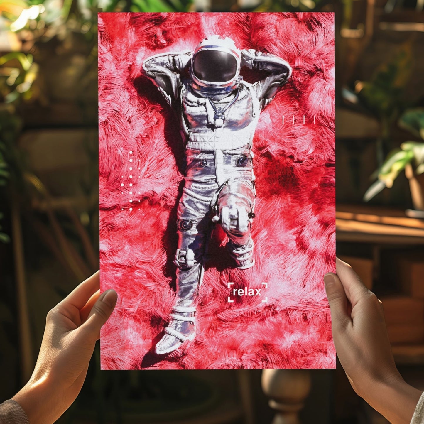 Rest Time For Astronaut Metal Wall Art