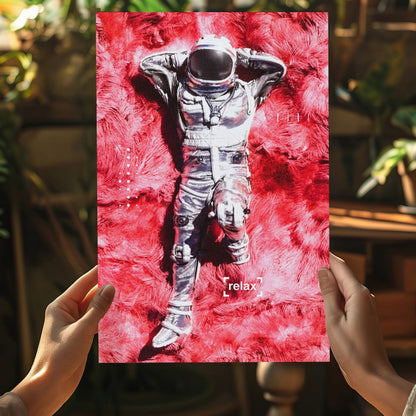 Rest Time For Astronaut Metal Wall Art
