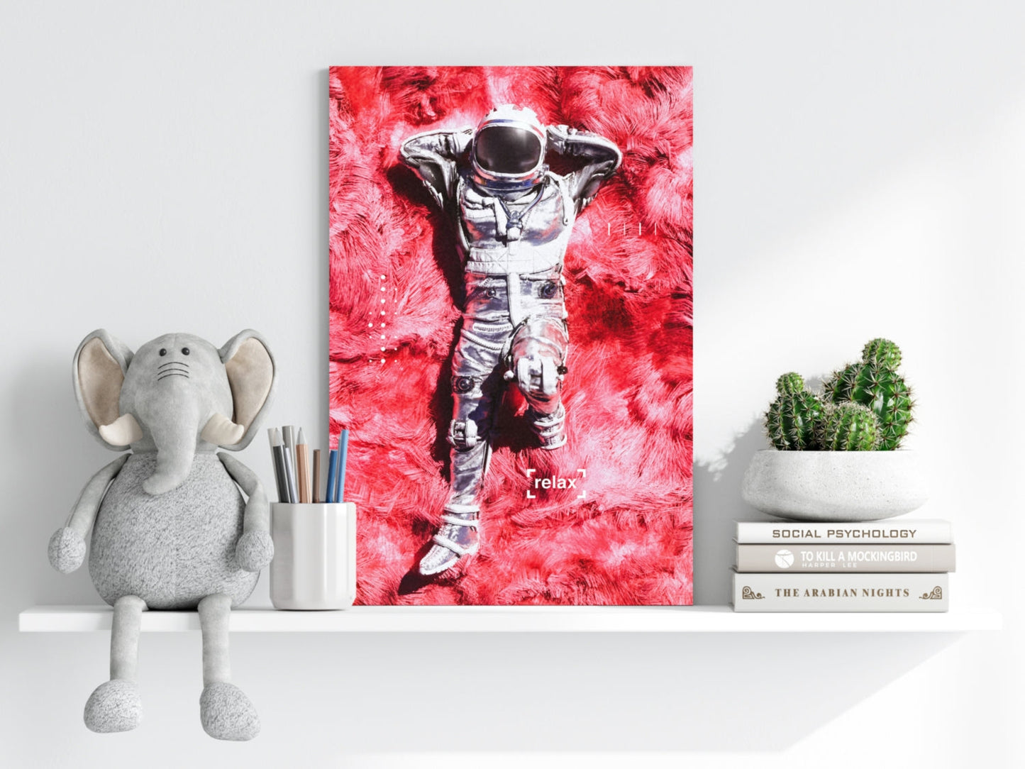 Rest Time For Astronaut Metal Wall Art