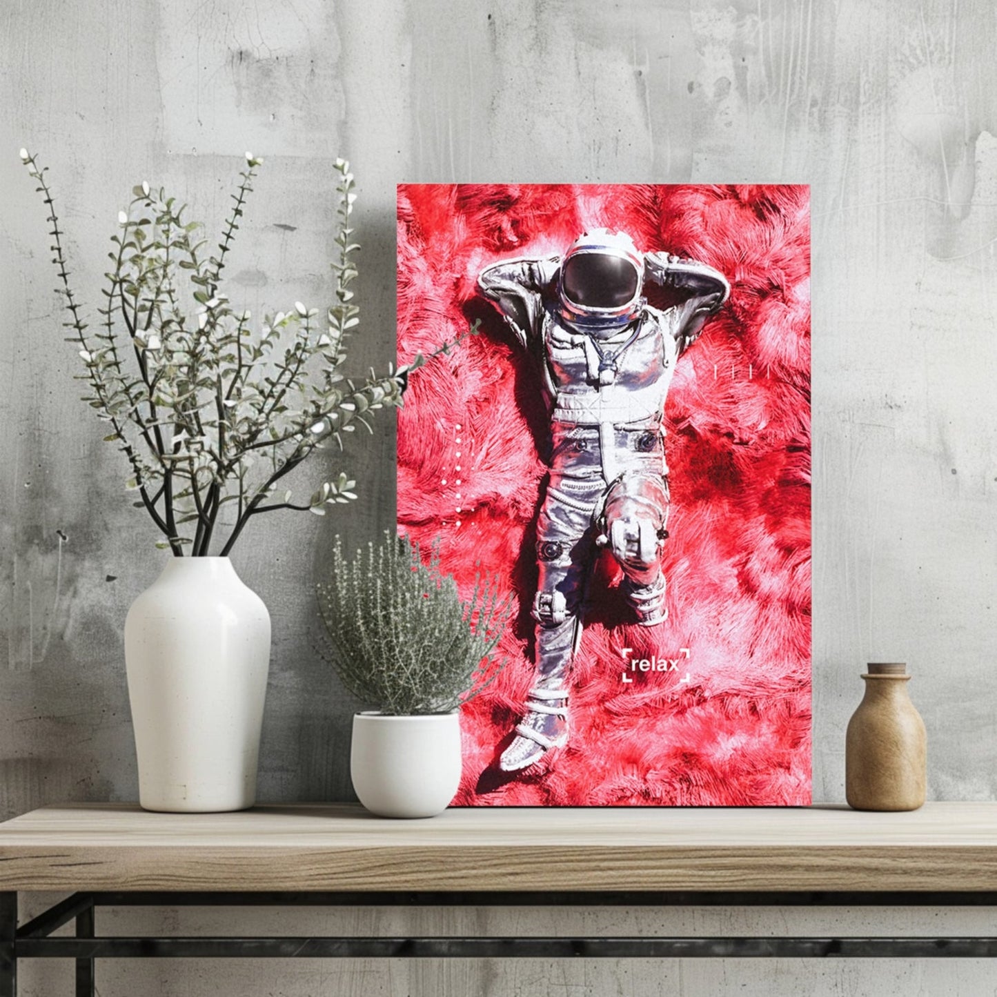 Rest Time For Astronaut Metal Wall Art
