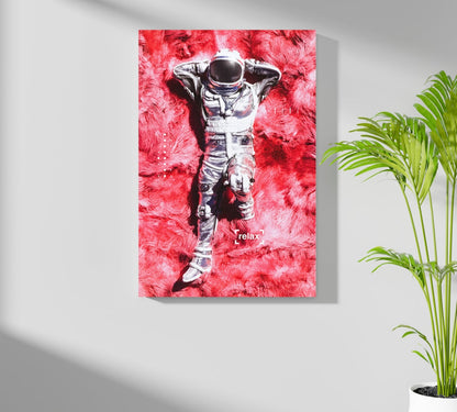 Rest Time For Astronaut Metal Wall Art