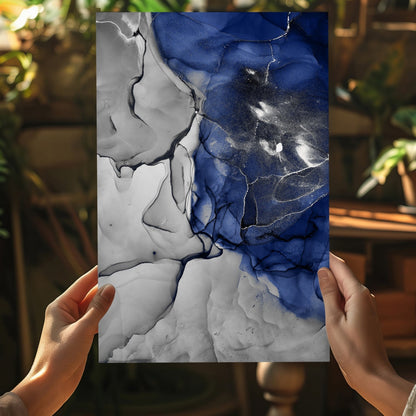 Abstract Marble V21 Metal Wall Art