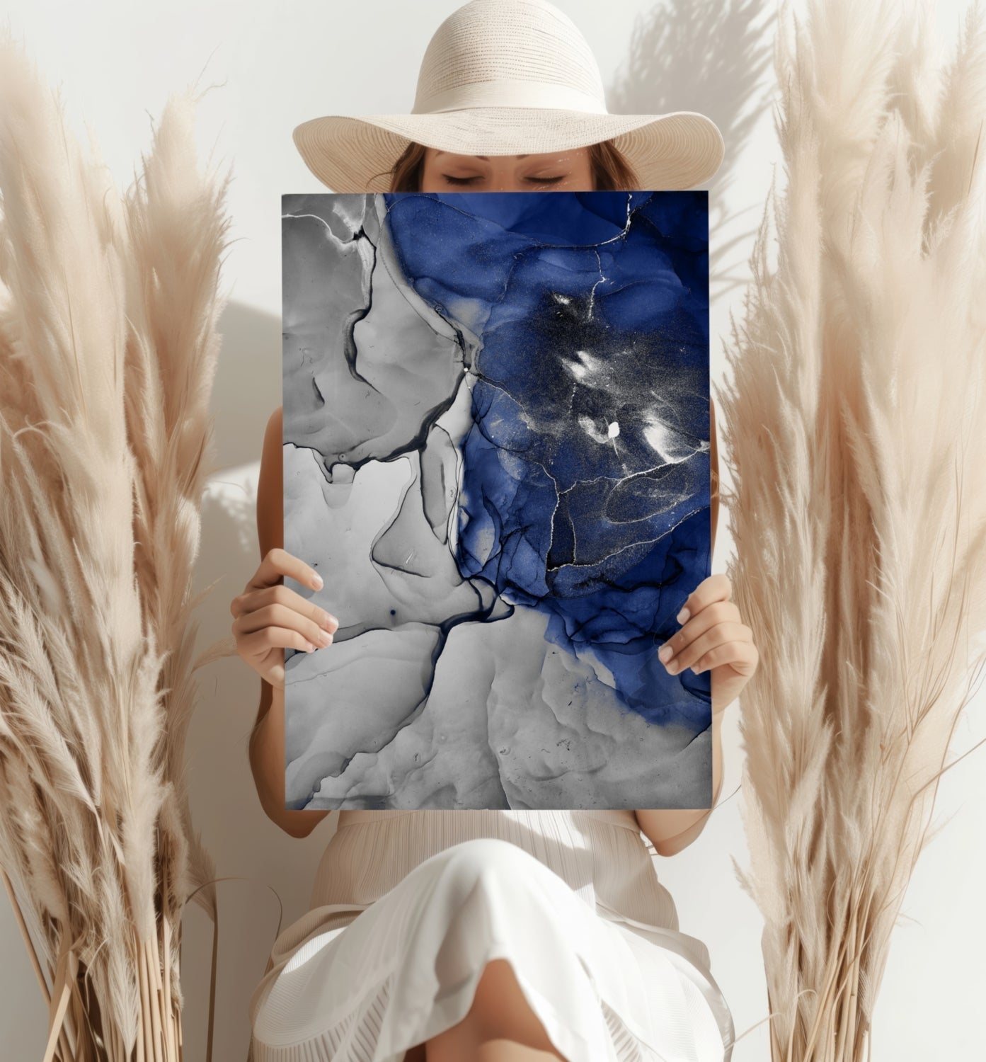 Abstract Marble V21 Metal Wall Art