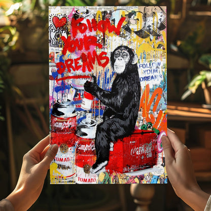 Intellectual Monkey Metal Wall Art