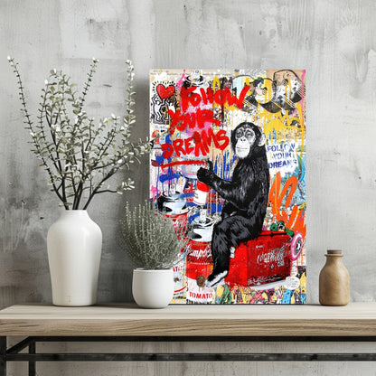 Intellectual Monkey Metal Wall Art