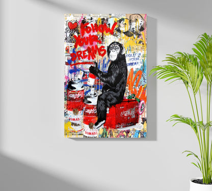 Intellectual Monkey Metal Wall Art