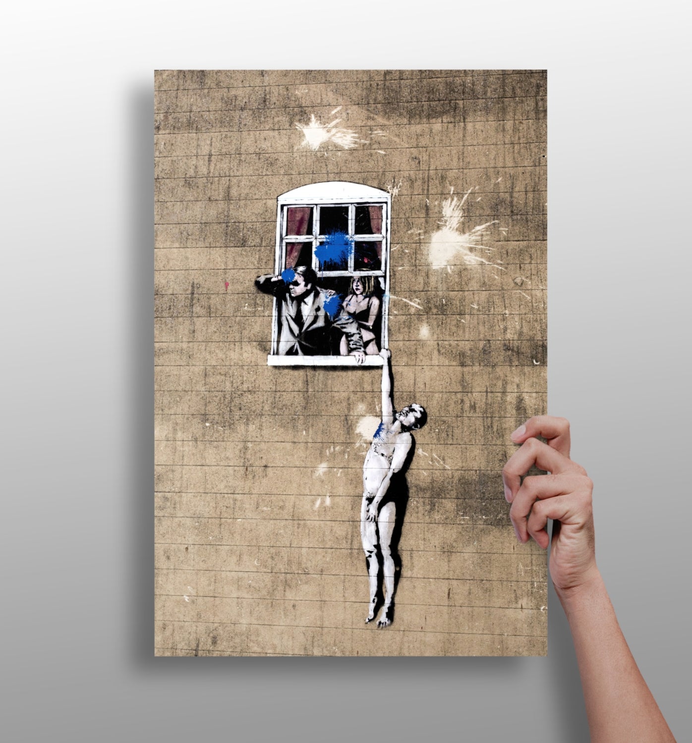 Deception metal wall art print with bold modern design