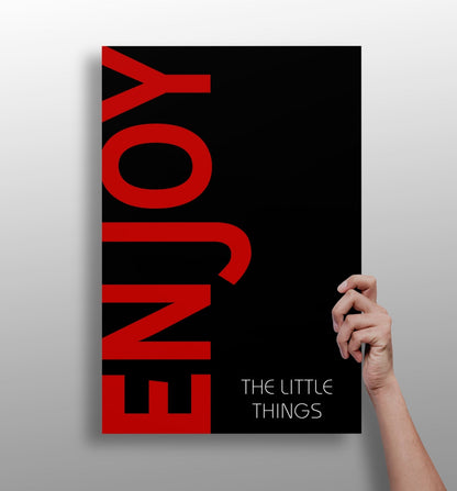 Enjoy the little things metal wall art print on aluminum panel