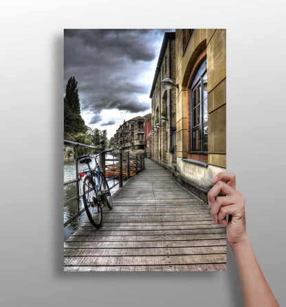 Italian village metal wall art, aluminum panel print