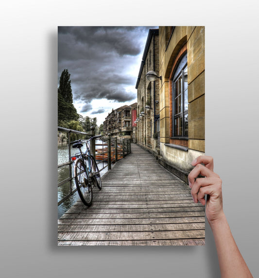Italian village metal wall art, aluminum panel print