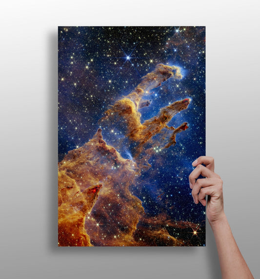 Space metal wall art print on aluminum panel