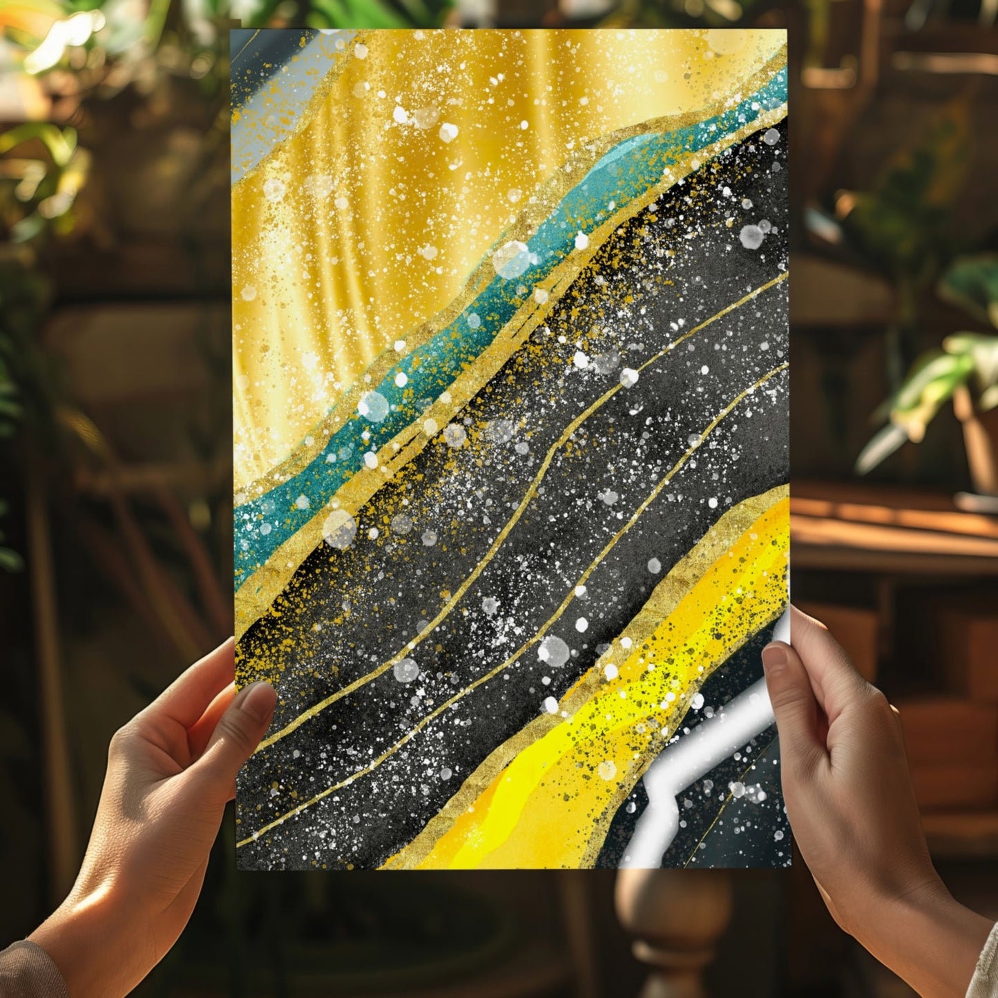 Golden Plates Metal Wall Art