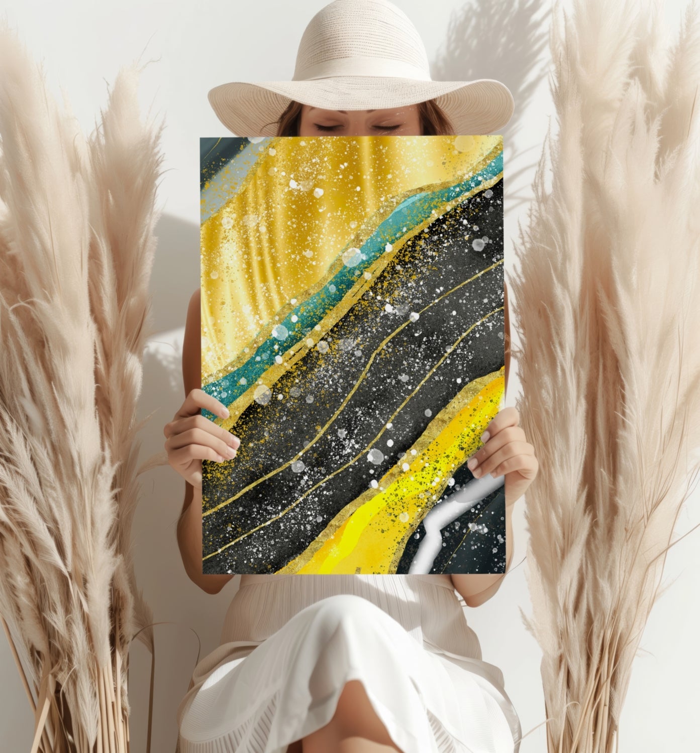 Golden Plates Metal Wall Art