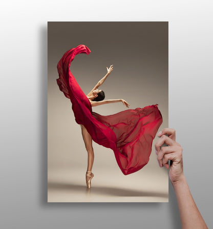 Ballet dancer metal wall art, aluminum panel print