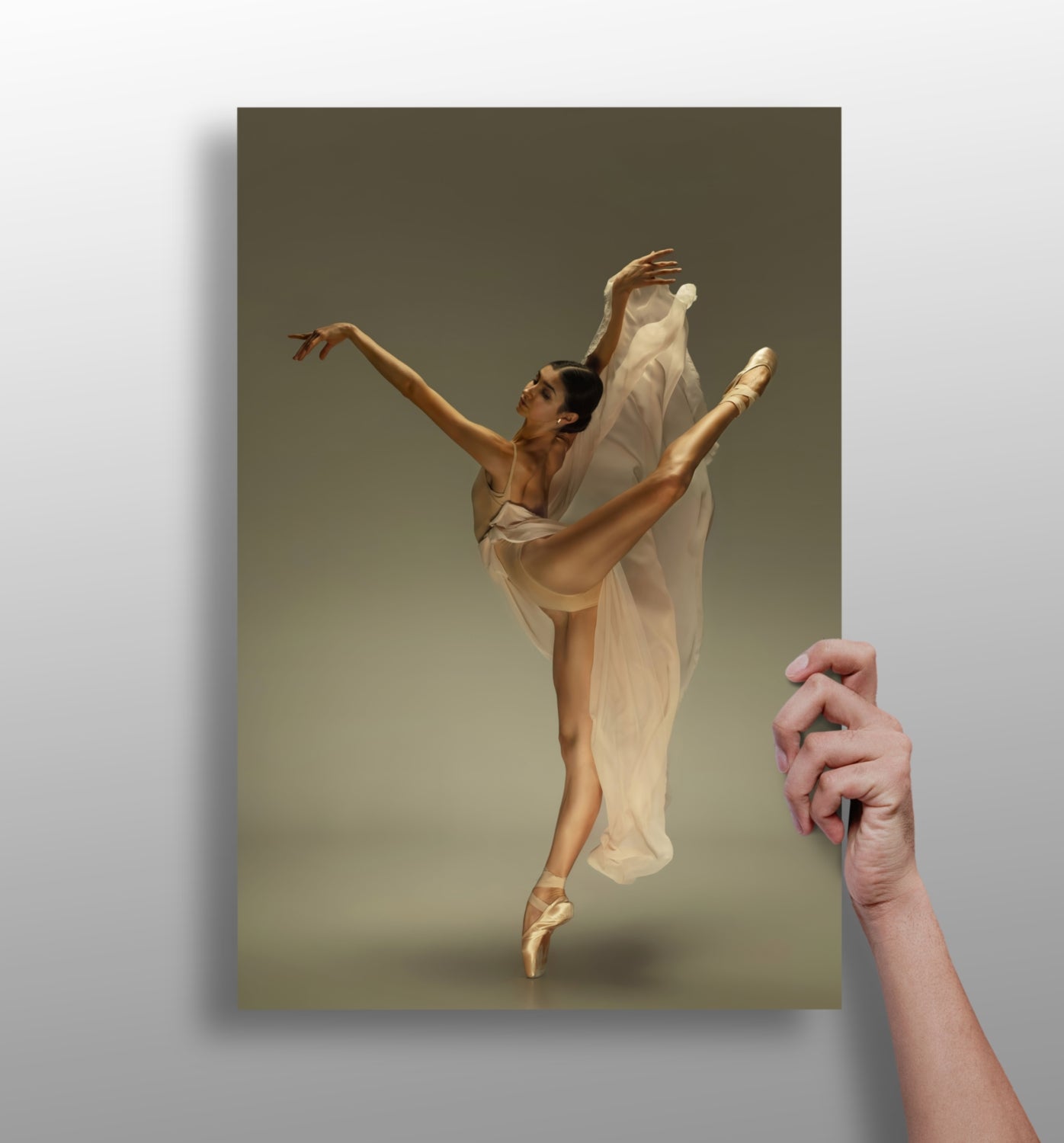Ballet dancer metal wall art, aluminum panel print