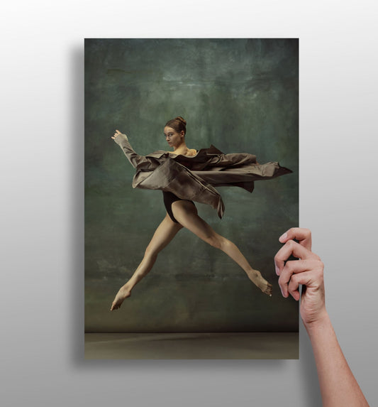 Ballet dancer metal wall art, aluminum panel print