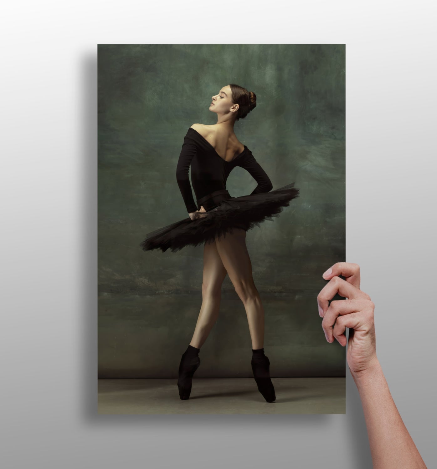 Ballet Dancer Aluminum Print with elegant dancer figure design