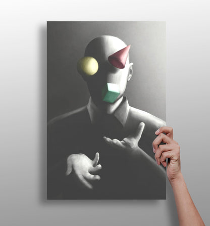Geometry Aluminum Print with bold geometric pattern design