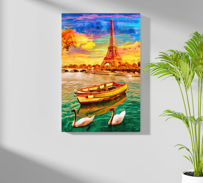 Eiffel Tower Aluminum Wall Art
