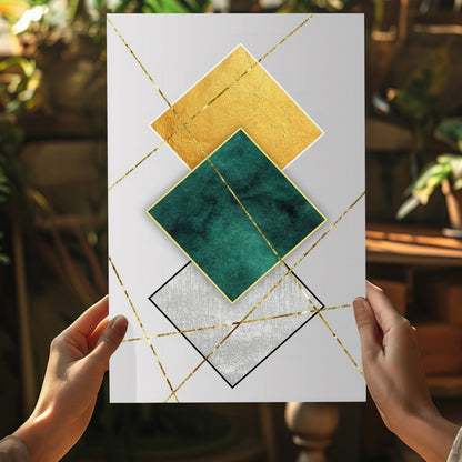 Elegant Squares Metal Wall Art