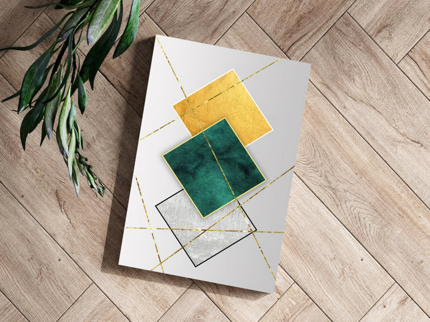 Elegant Squares Metal Wall Art