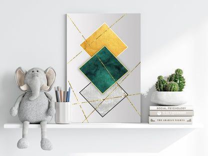 Elegant Squares Metal Wall Art