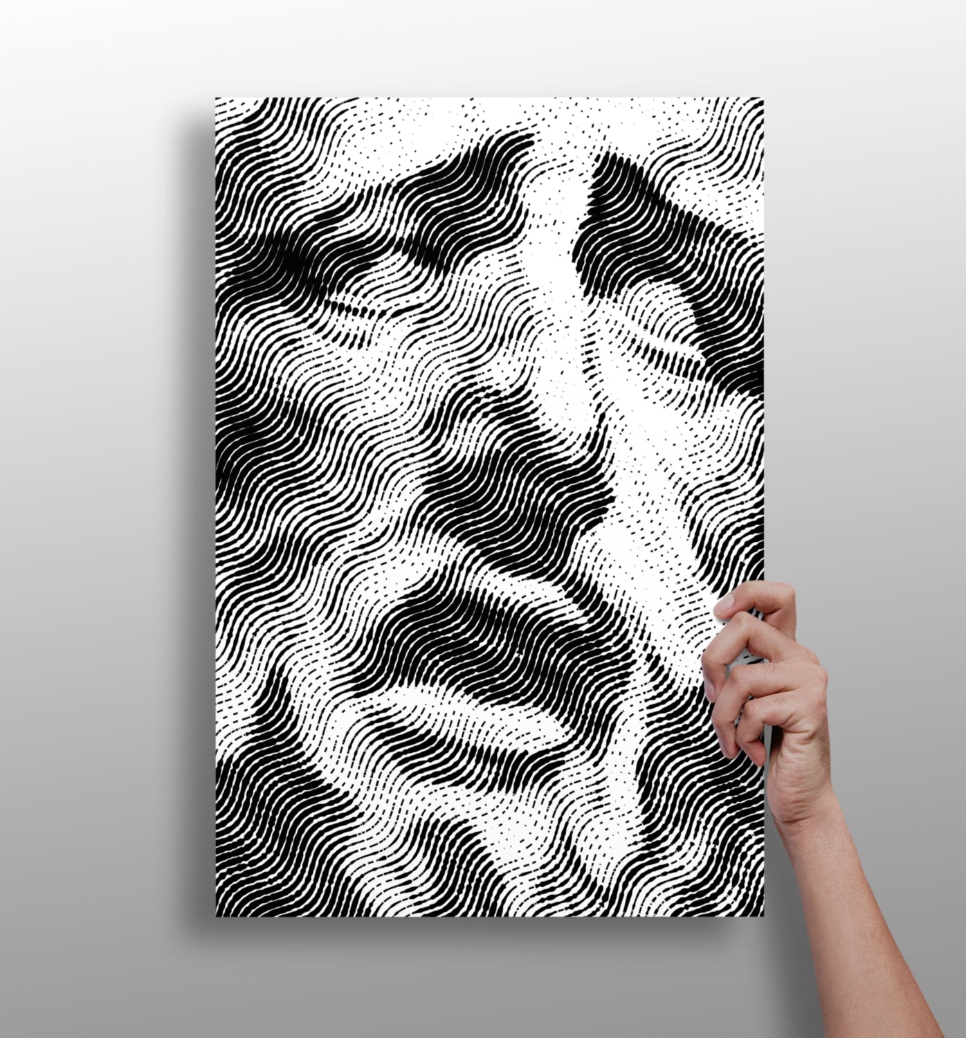 Statue head contemporary metal wall art print