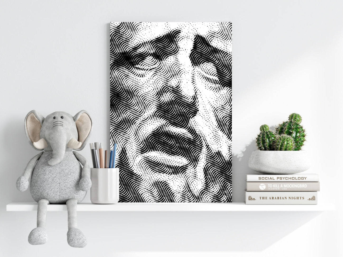 Statue Head Contemporary Metal Wall Art