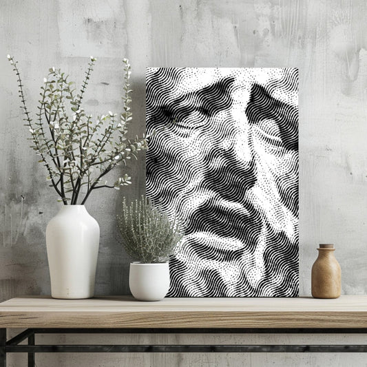 Statue Head Contemporary Metal Wall Art