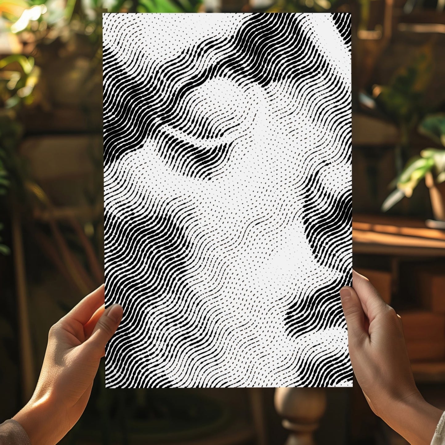Contemporary Statue Head Metal Wall Art